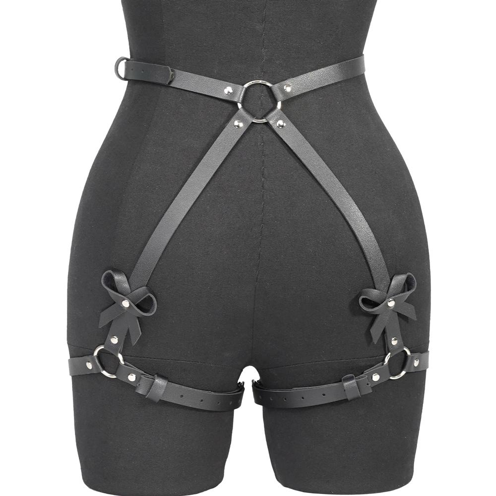 Pu Leather Fashion Chain Harness Belt Chest Harness Corset Bondage Lingerie Punk Gothic Lingerie Fetish Women Clothing