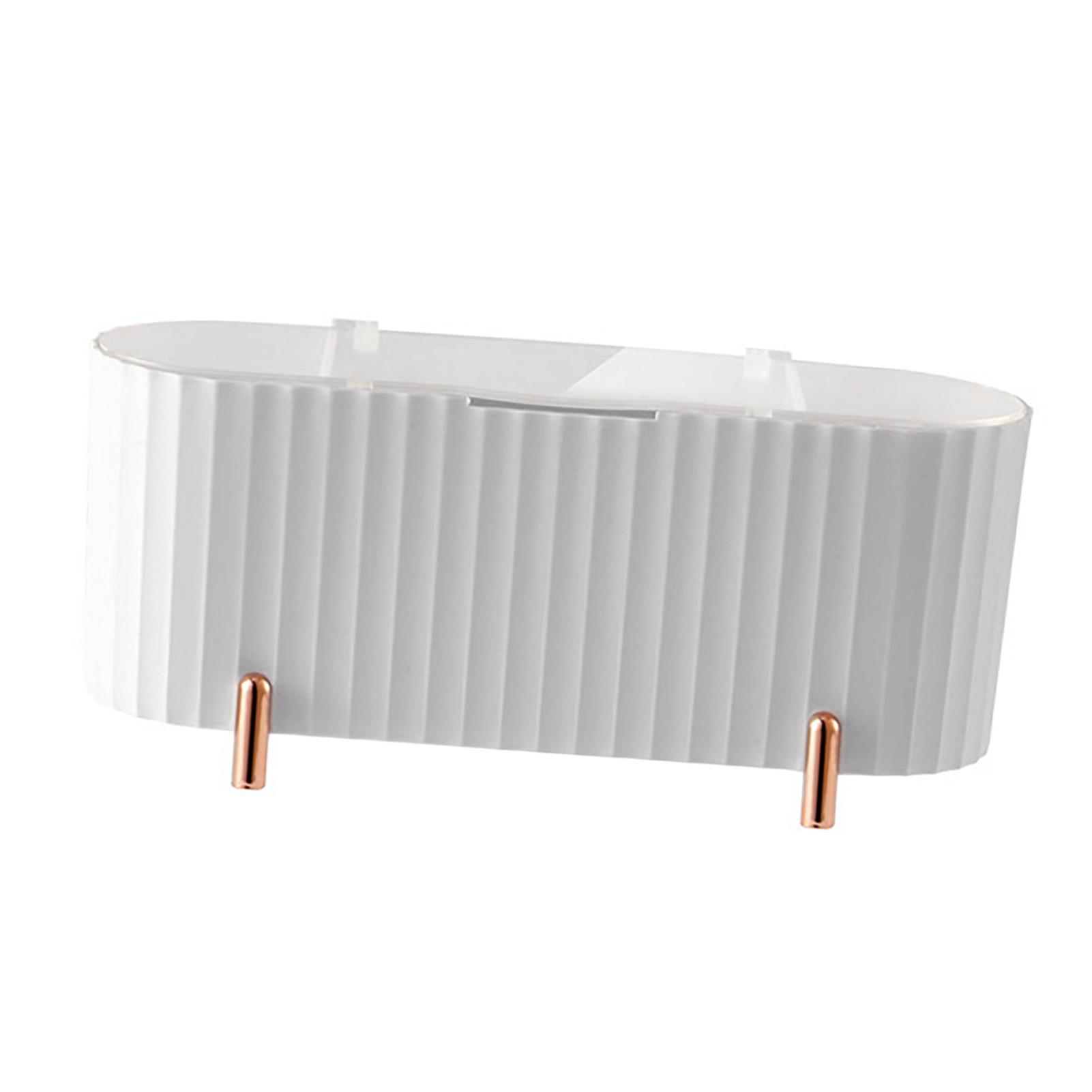 

Makeup Desk Light Luxury Fashion Multi Compartments Cosmetic Desk Storage Box with Lid for Brushes Lotions Lipstick Perfume