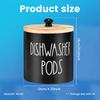 New Dishwasher Pod Holder with Lid Dishwasher Tablet Container Wide Opening Dishwasher Pod Storage Round Dishwasher Pod Canister