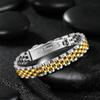 10MM Chunky Strap Bracelet for Men Women,Gold Plated Stainless Steel Chain Link Wristband,Luxury Jewelry Gift