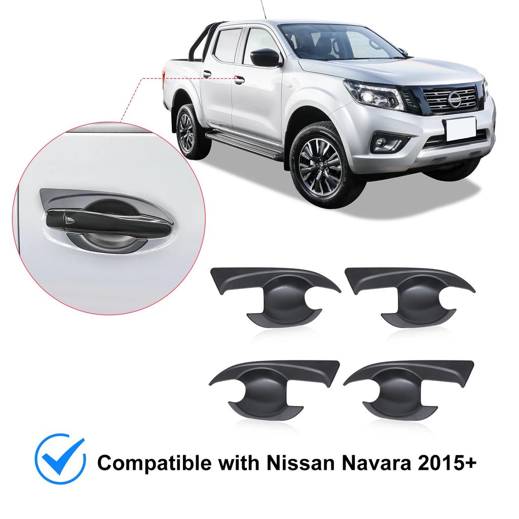 ABS Door Handle Inner Door Handle Insert Fit For Nissan Navara Frontier NP300 2015-2020,2025-2025 Year 4X4 Car Accessotries