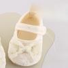 Cotton Baby Girls Lace Bow Shoes 0-1 Year Toddler Anti Slip Soft Sole Walking Shoes Indoor Use Summer High Quality First Walkers