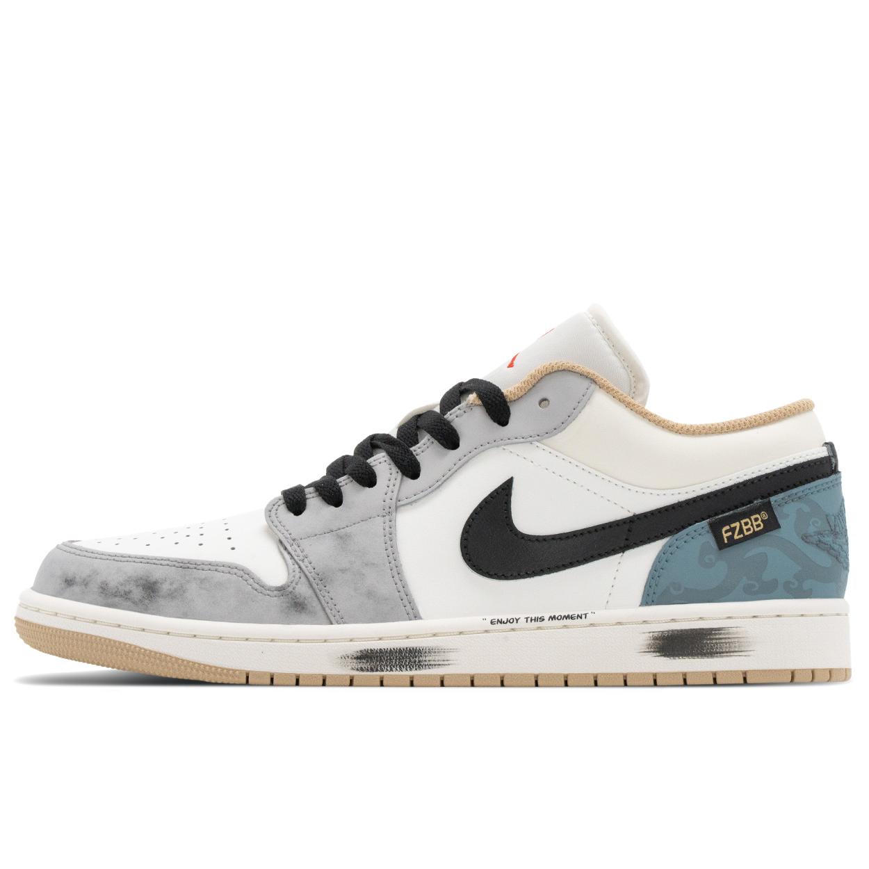 

Jordan Air Jordan 1 Qin And Han Pattern Abrasion Resistant Abrasion Resistant Low top Vintage Basketball Shoes Men s 553558-169(TeamA-) 42