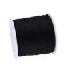100 m x 0,8 mm Nylonschnur mit chinesischem Knoten, Rattail-Makramee-Shamballa-Faden, Schwarz