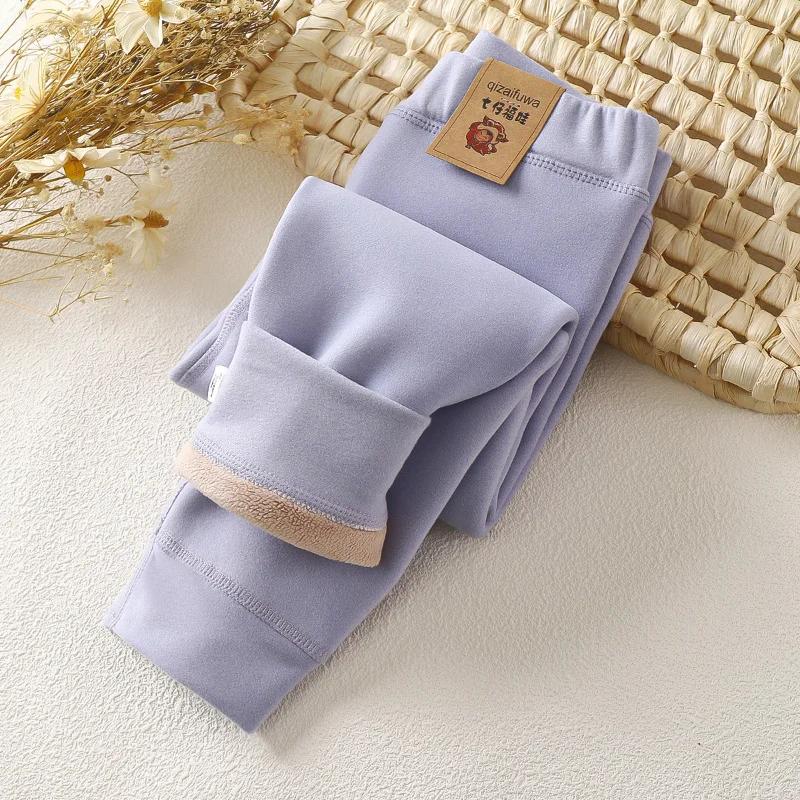 Neue Winter Kinder Fleece Warme Render Hosen für Jungen Mädchen Verdicken Samt Leggings Kinder Baby Basishosen Verdickte Hosen