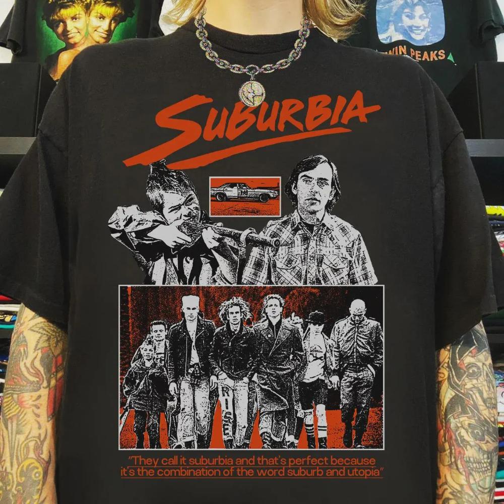 

Suburbia 1983 Movie TShirt Retro Punk Film Tee Fan Clothing Graphic Short Sleeve Shirt Unisex Unisex Women AllSeason S