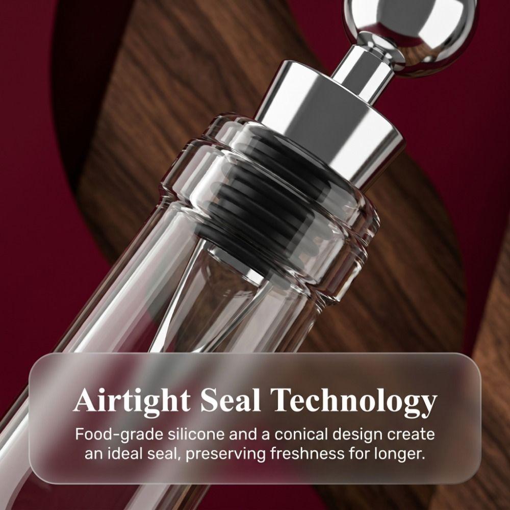 3pcs Leak Proof Vacuum Wine Stopper Silicone Stopper Wine Sealer Bottle Stopper  Hotel