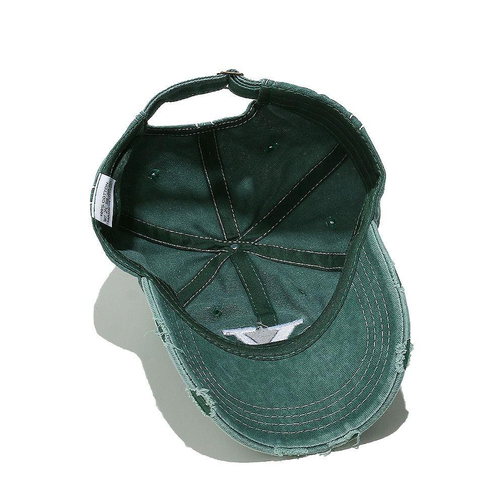 Hole Embroidery Baseball Cap NYC Sun Hat Retro Letter Baseball Hat  Cycling