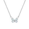 Butterfly Glow Necklace And Bracelet Set Blue Aurora Fluorescent Forest Ethereal Light Luxury Birthday Gift