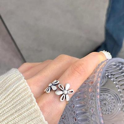 1 τεμ. Απλό Δαχτυλίδι με Κοίλο Λουλούδι για Γυναίκες Ζευγάρια Μόδα INS Δημιουργικά Κοσμήματα Δώρο Αξεσουάρ Πάρτι