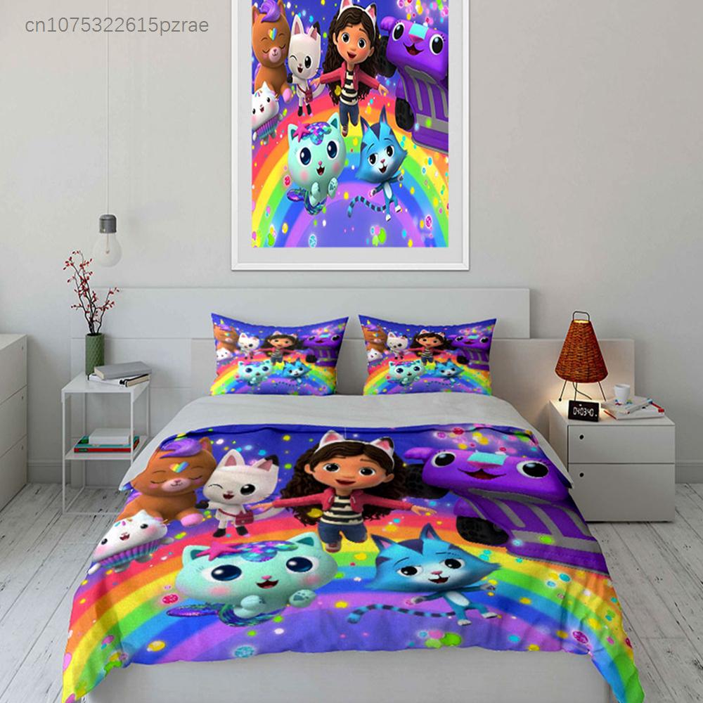 Children's Cartoon Playset Toys Multiple Sizes Kid's And Adults' Bedroom Exquisite 3PC Bedding Set, Gift