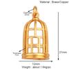 Fashion Cowboy Hat Boots Dance Shoes Bra Birdcage Sports Charm Pendant,Zircon Real Gold Necklace Craft Jewelry Supplies K68