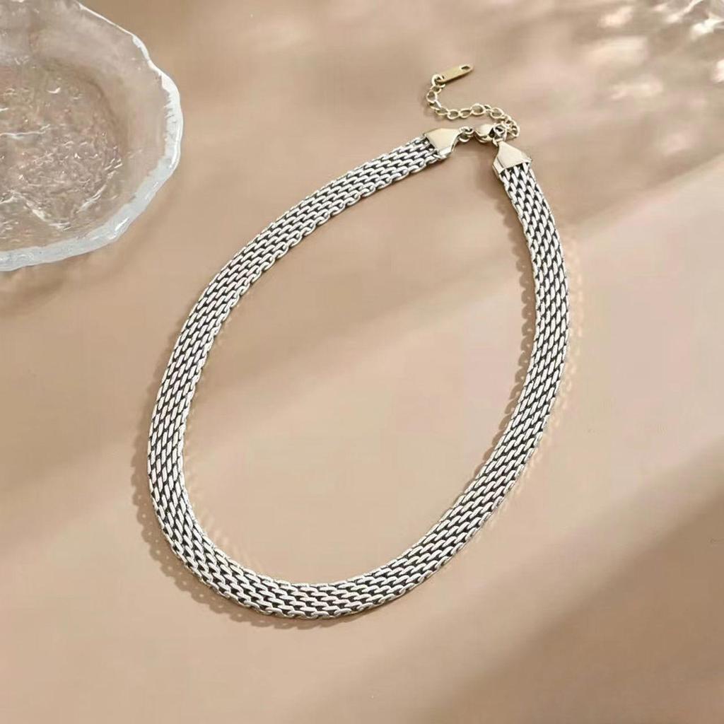 18K Gold Trendy Cuban Link Necklace: European & American Style, Non-Fading, Fashionable Personalized Chain, High-End Jewelry.