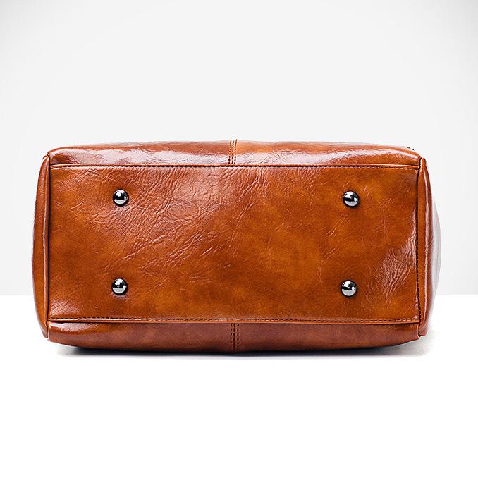 Women Shoulder Bag New Retro Bag Oil Wax PU Leather Handbag Shoulder Crossbody Bag