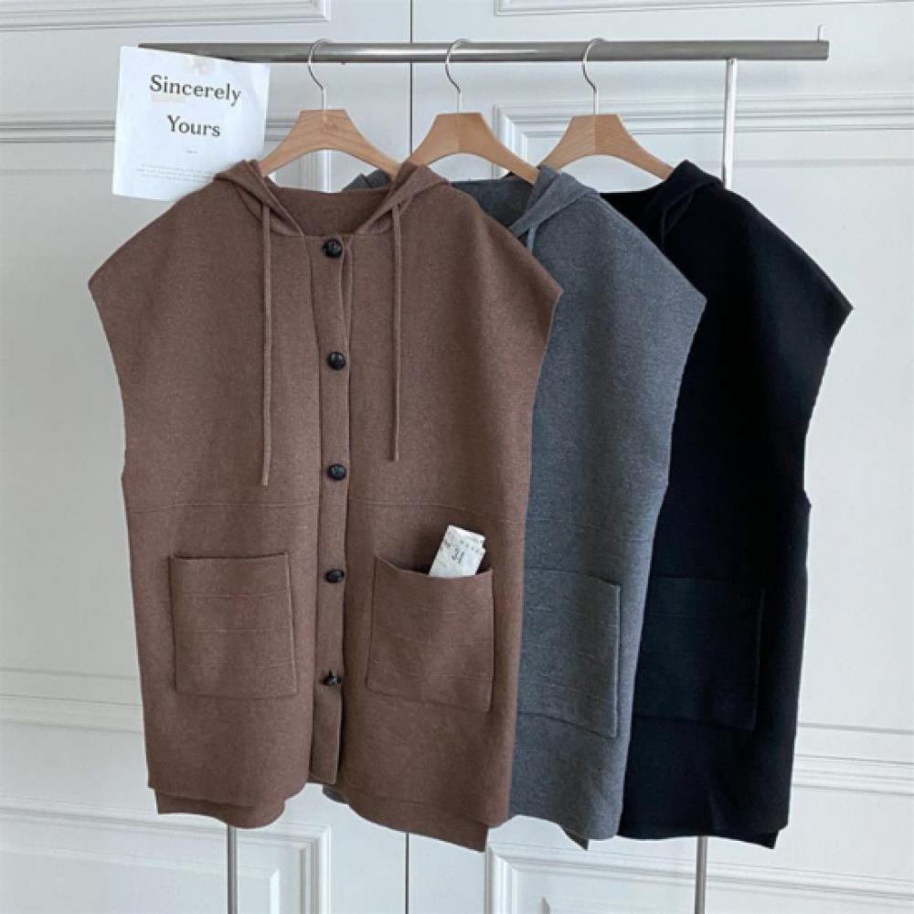 New Arrivals Open Run Women Viscose Loose Fit Two Pocket Hooded String Vest