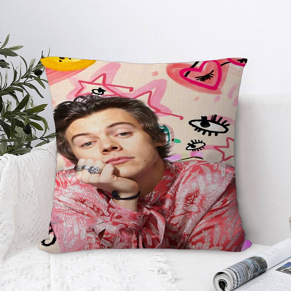 Singer H-Harrys S-Styles Personalized Picture Text Home Decorative Pillows Household Gifts 45x45cm