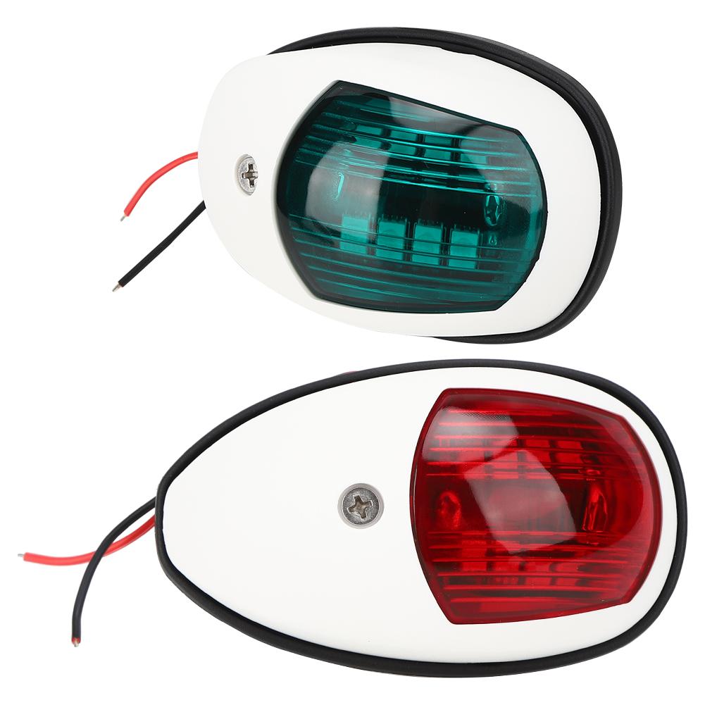 1Pair Portable Durable Yacht Navigation Light 10?30V Wide Pressure Shipping Signal Lampwhite