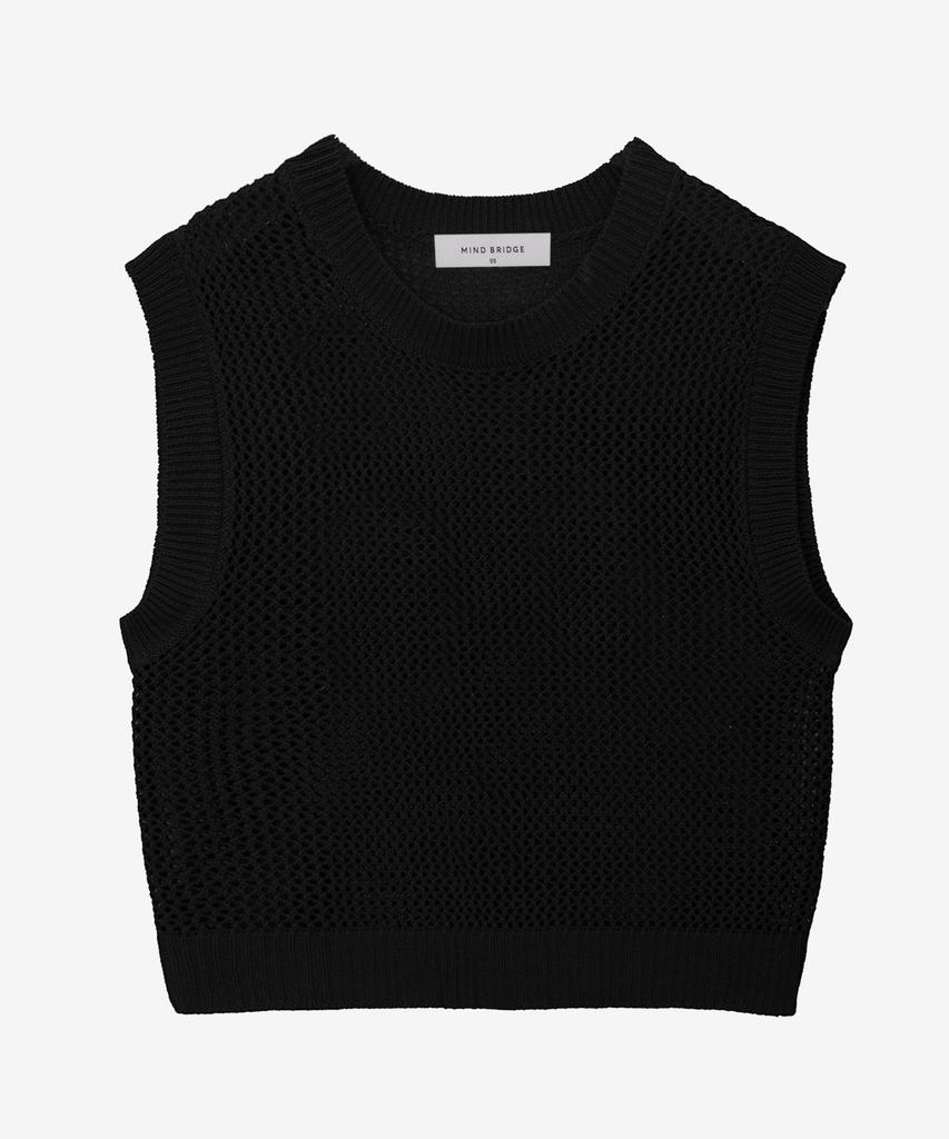 Mind Bridge Women [On][W] Net Knit Vest - 2 Colors