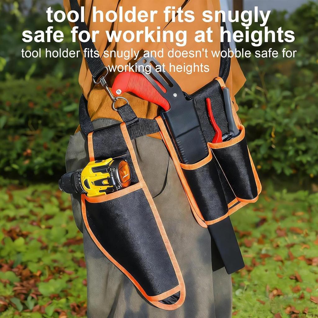 Garden Electric Pruning Shear Waist Tool Bag with Battery Storage Box with Belt Portable Outdoor Shear Scissor Storage Tools Bag