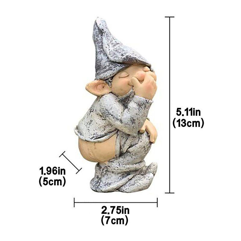 

Naughty Garden Gnome Statue Elf Figurine Mold Garden Yard Home Miniature Decor