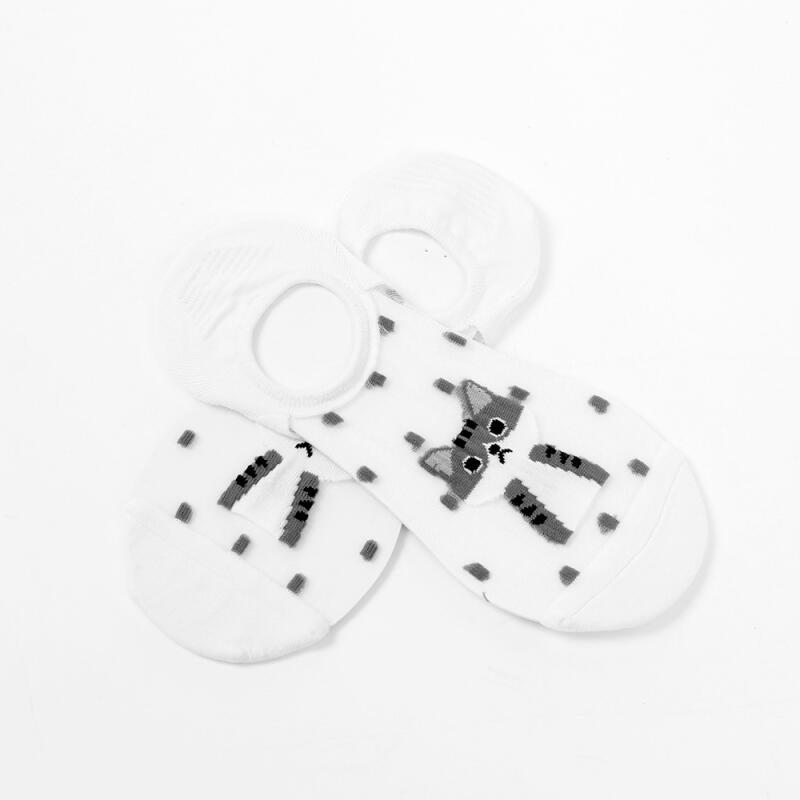 Набор из 10 пар милых прозрачных тапочек с котиками и нескользящих носков-имитаций