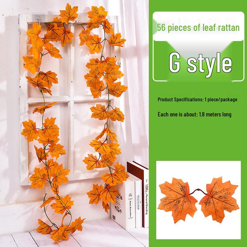 

Autumn Red Maple Leaf Vine Wall & Ceiling Halloween Decoration