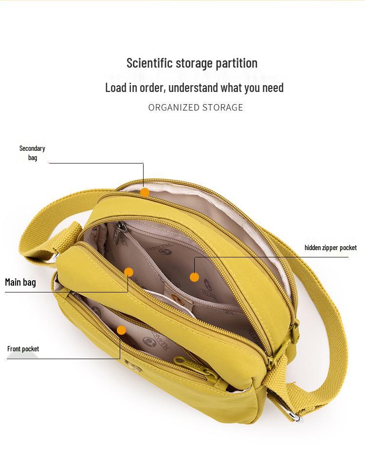Einfache lässige Umhängetasche im koreanischen Stil - Vielseitige Street-Schultertasche in Unifarbe