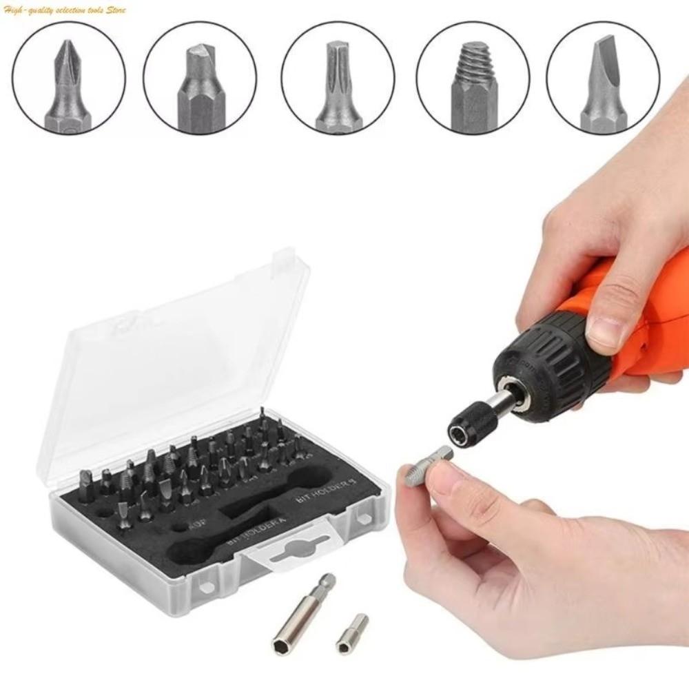 33 Piece Set Magnetic Holder Damaged Screw Extractor High Speed Steel Bolt Removal Kit For Home DIY