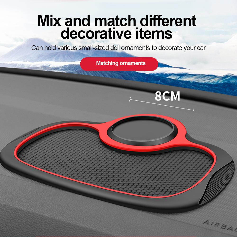 3 In 1 Multi-Functional Car Anti-Slip Mat Auto Phone Holder Car Number Plate Holder Anti Slide Dash Phone Mount