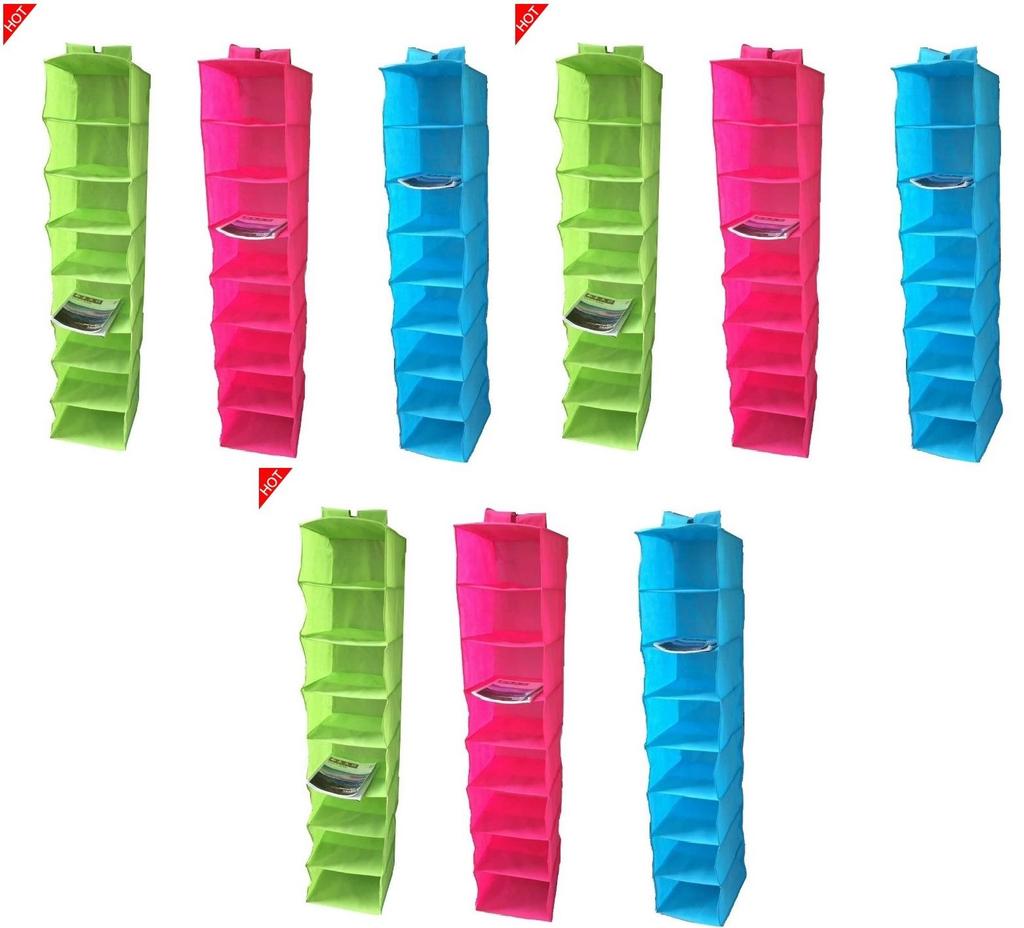 8tier Nonwoven Hanging Shoe Organizer For Closet Storage And Home Organization