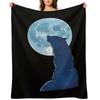 Starry Wolf Howl Throw Blanket Decoratives Luxury Camping Luxury Designer Blankets