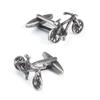 Ancient Silver Bicycle Shaped Copper Cufflinks Men's French Shirt Metal