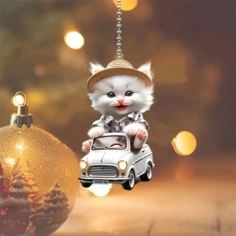 Cat Acrylic Enchanting Hanging Decoration For Car Interior With Appeal Cute
