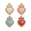 Crown Heart Charm Drop Jewelry Component Stainless Steel Accessories Creative Necklace Earrings Craft Supply