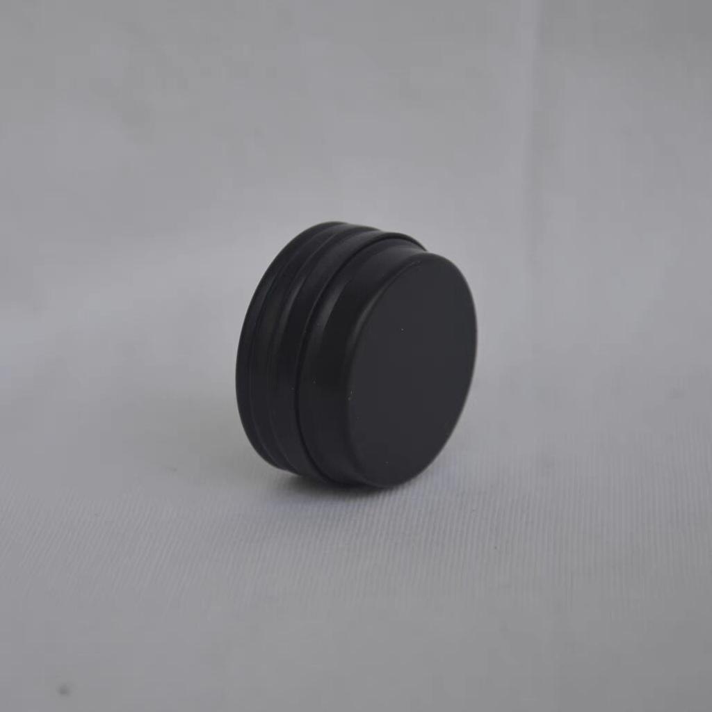 100pcs 10ml Black Aluminum jar 10g Metal Aluminum Tin Container Clear Window Black Cosmetic Containers Nail Storage Jar