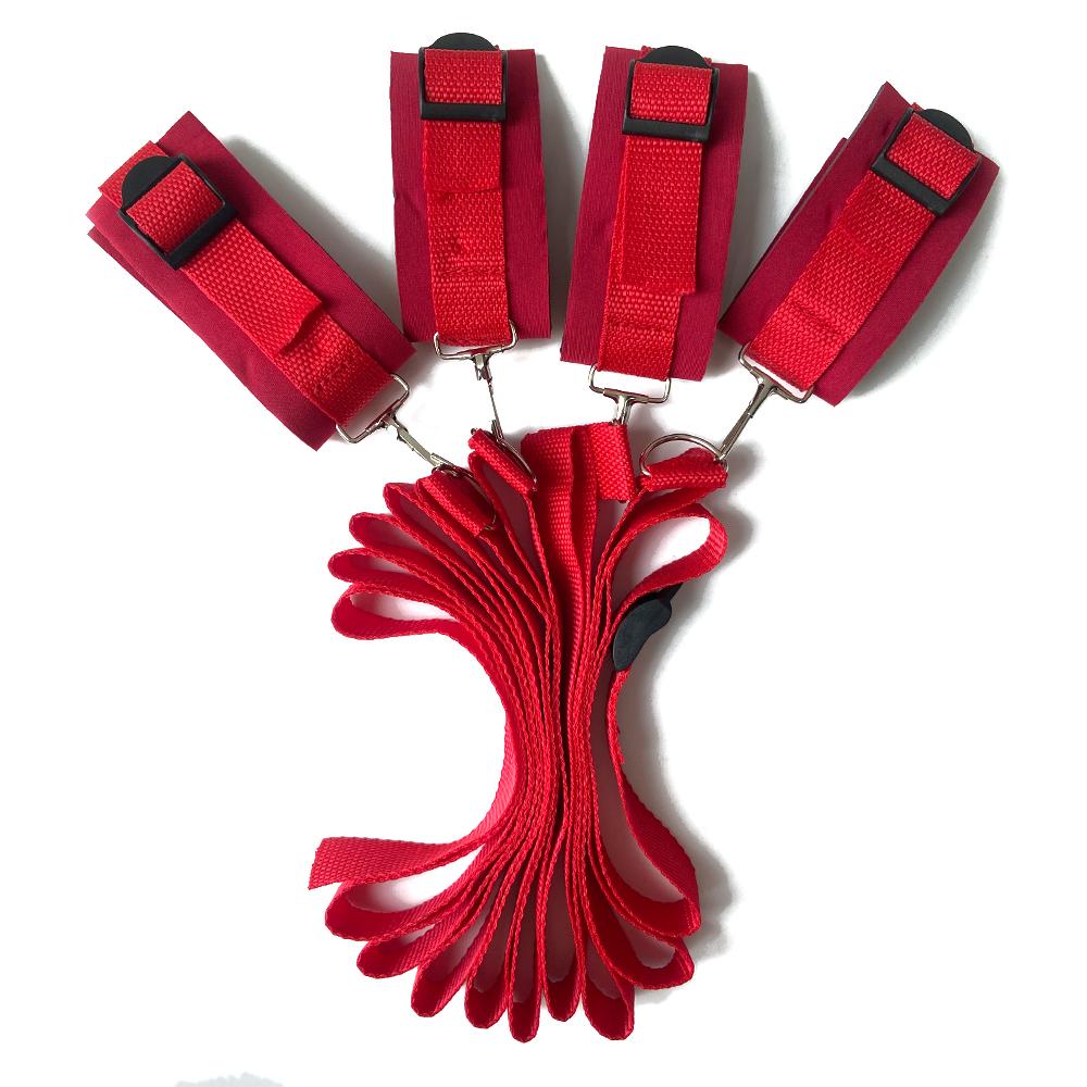 Bett BDSM Bondage Erotische Sexspielzeuge für Erwachsene für Frauen Paare Spiele Nylon Handschellen Fußfesseln Unter Sexspielzeug Sexuelles Zubehör