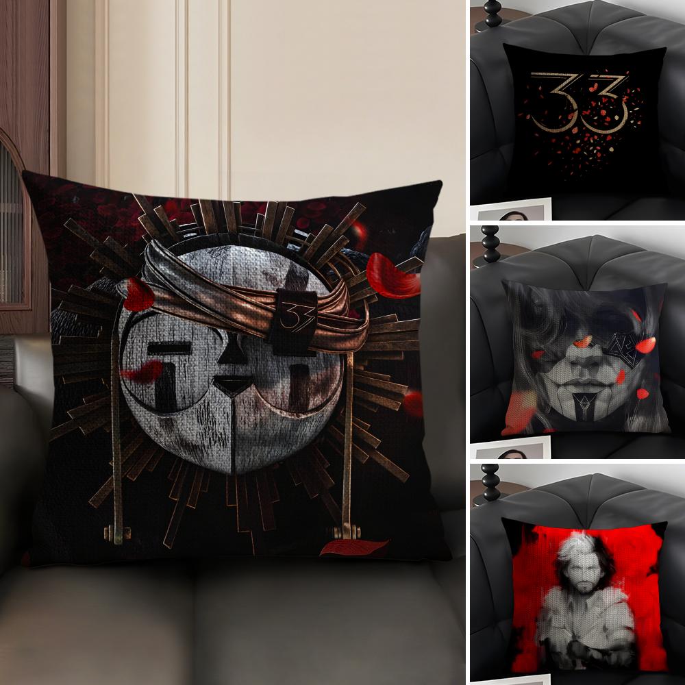 C-Clair Obscurr Expedition 33 Cushion Cover Natural Linen Organic Fabric Double-Sided Printing Sofa Home Decor Gift Pillow Case