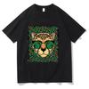 Leopard Print Face T Shirt Cool Animal With Glasses Graphic Tee Harajuku Streetwear Top Casual Unisex Short Sleeve Sport Shirt