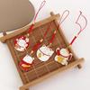 Cat Keyring Mobile Phone Straps Fortune Cat Keychain Mobile Phone Lanyard Lucky Cat Phone Pendant