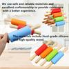 1/4Pcs Non-Stick Silicone Rolling Pin Wooden Handle Pastry Dough Flour Roller Kitchen Cooking Kid Baking Tool For Pasta Dough