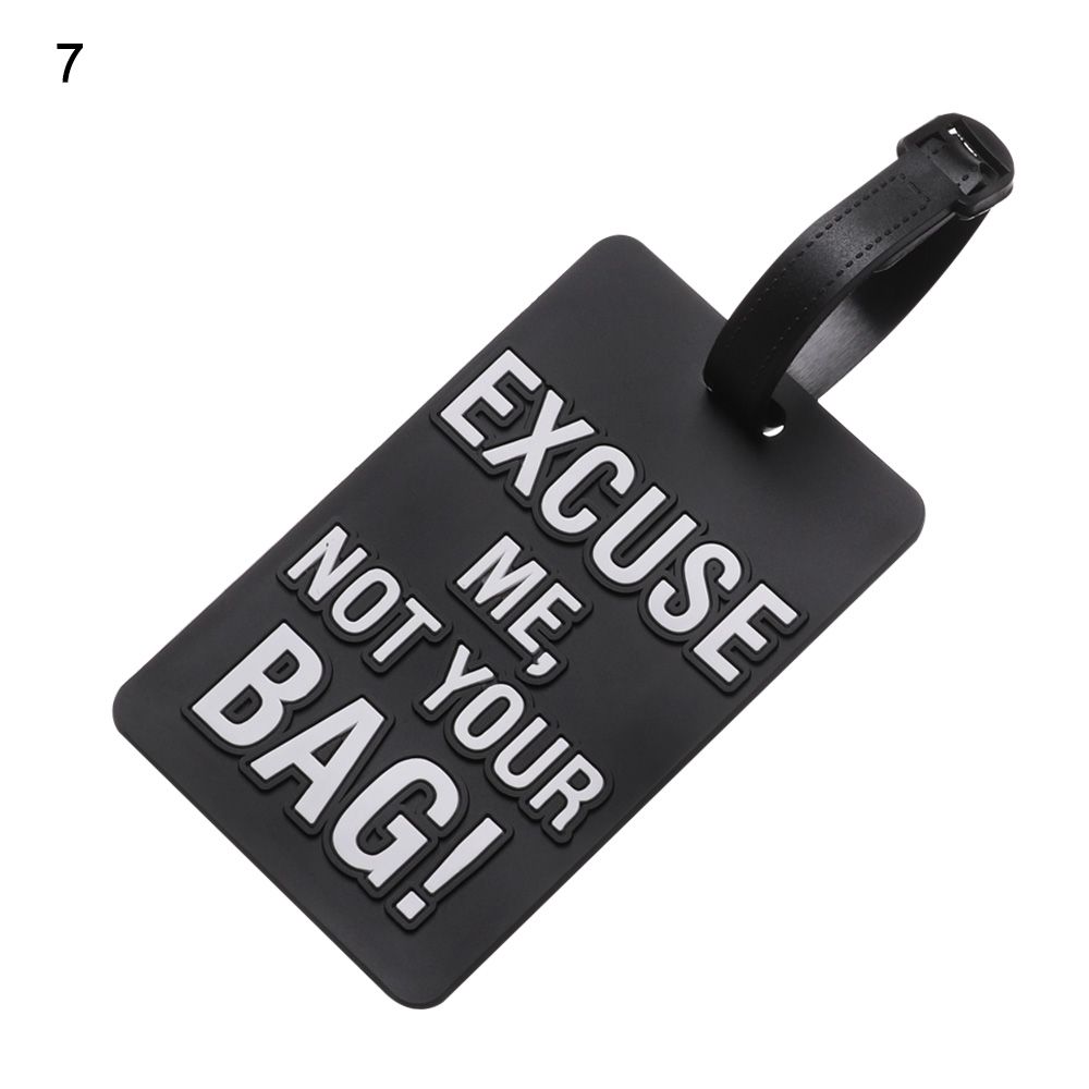 Travel PVC Baggage Boarding Label Portable Luggage Tag Travel Tag Creative Letter Baggage Holder