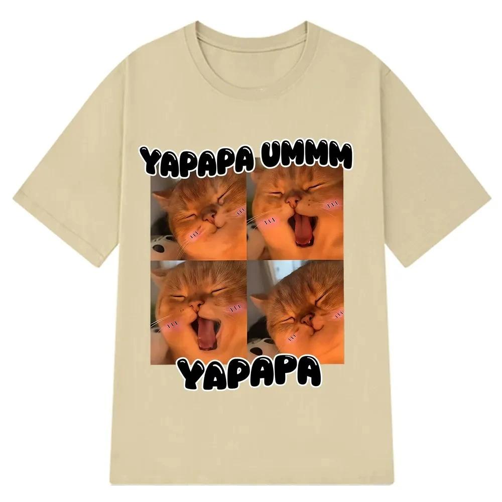 

Yapapa Ummmm Fun and Cute Cat Emoji Tshirt for Women Fashionable Casual Tshirt Shortsleeved Harajuku Style Tshirt Y2K Top 4XL