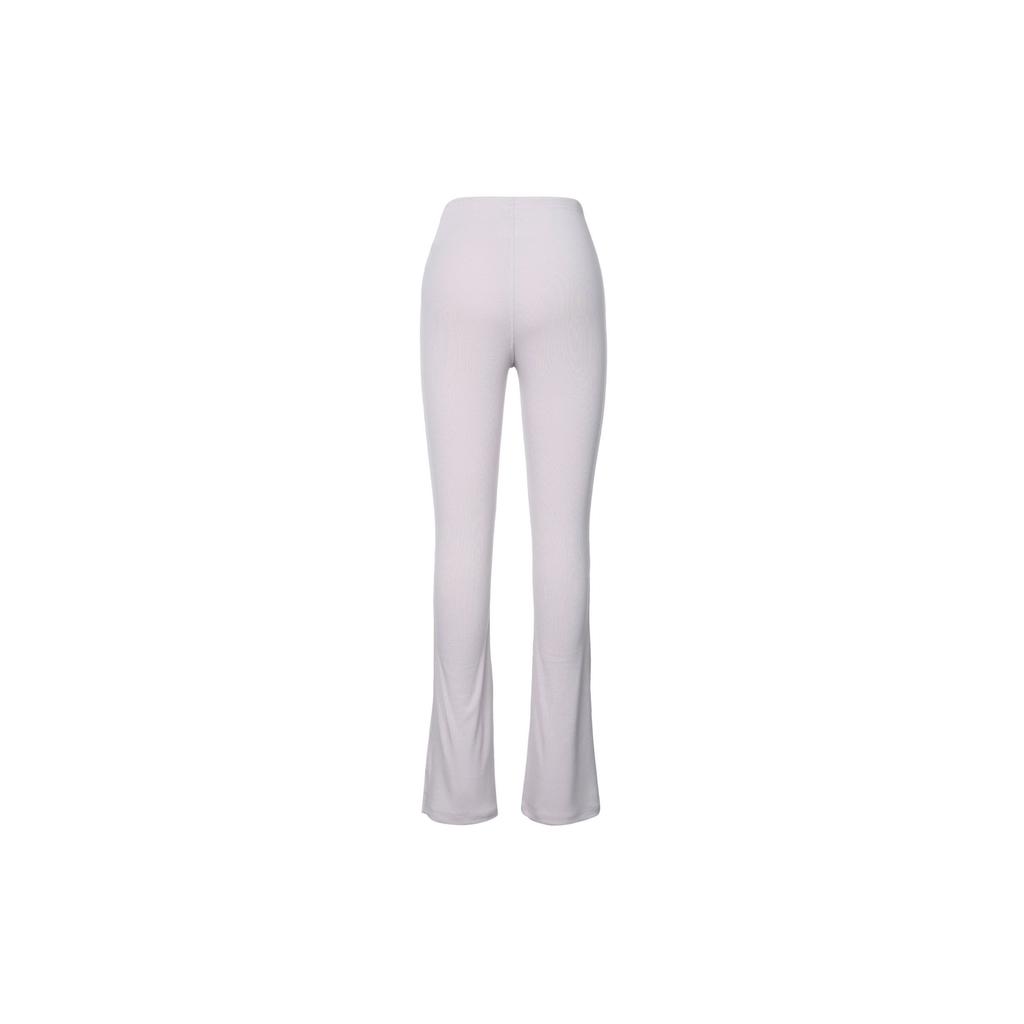 Nike Chill Knit High-Waisted Split Flared Casual Pants Women Bottoms Grey Purple FQ2114-019