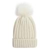Casual Knitted Hat Fashion for w/ pompom Thick Solid Color Warm Hat Fall Winter