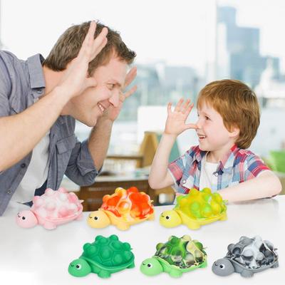 Blasenschalen-Schildkröte Stressball Silikon Stressabbau Schildkröte Knet-Sensorikspielzeug Tierform Handtherapie Übung Fidget-Spielzeug