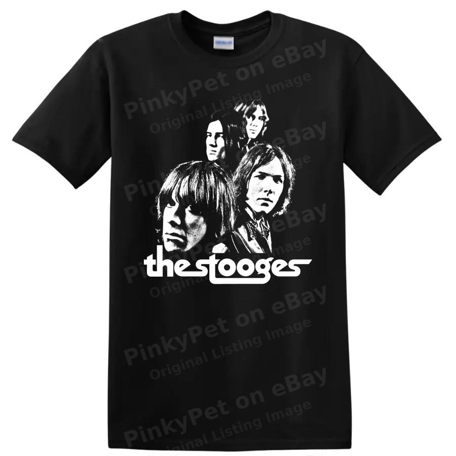 Punk Rock The Stooges Music Band Portrait T Shirt Vintage Graphic Tee Fan Gift