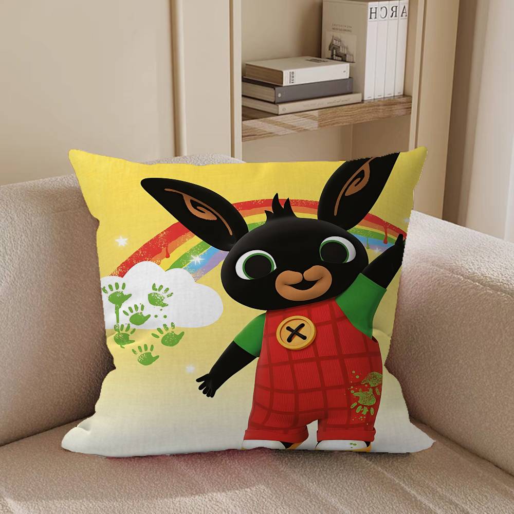 B-Bing Fumetto Coniglietti Design Foglie d'Acero Federa Cuscino Decorazione Felice Raccolta Autunnale Decorazione Festiva Federa
