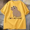 Dont Worry Be Capy Awesome Cute Capybara Tshirts Unisex Casual Cotton Summer T Shirt Short Sleeve Oversized Tshirt Animal Tees