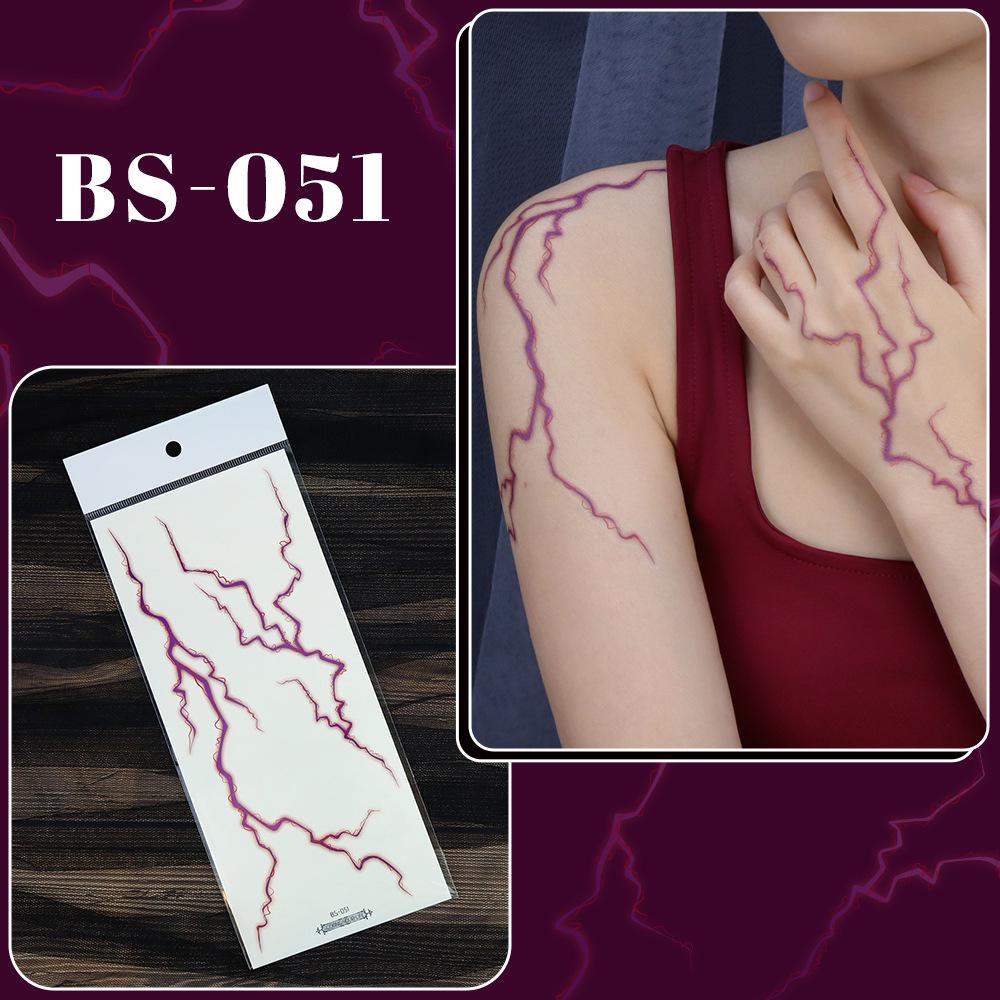 2025 Waterproof Hunter Girl Group Halloween Vein & Lightning Tattoo Stickers