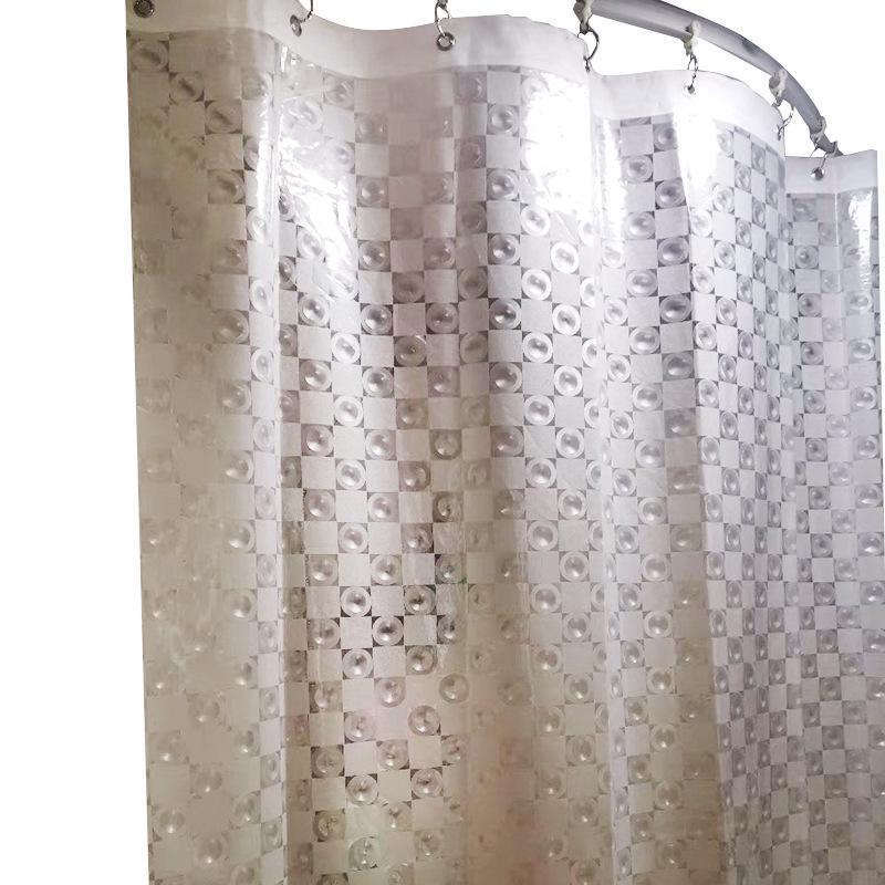 Transparent Anti-Mold Shower Curtain with Rings - Free Shipping